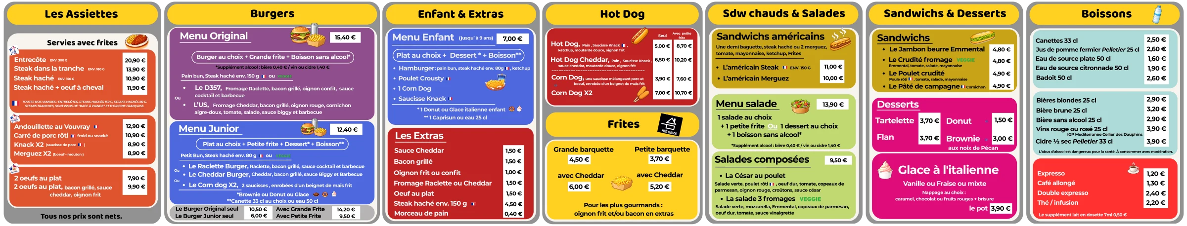 Toute la carte